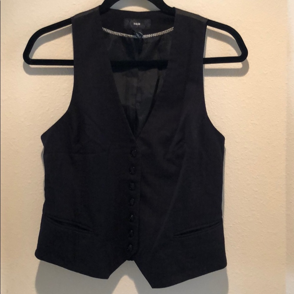 Black Pinstriped Vest